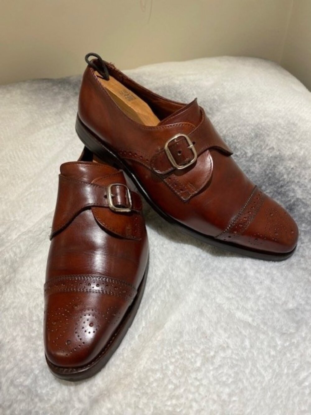 Allen Edmonds Dark Chili Franciscan Monk Strap Leather Dress Shoe 7.5 E